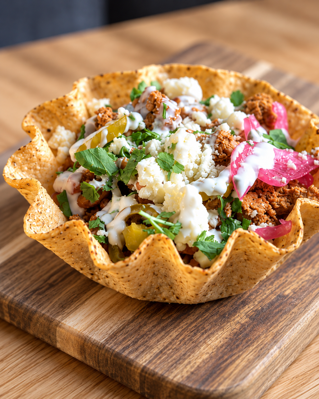Taco Seasoning Ground Turkey Tortilla Bowl