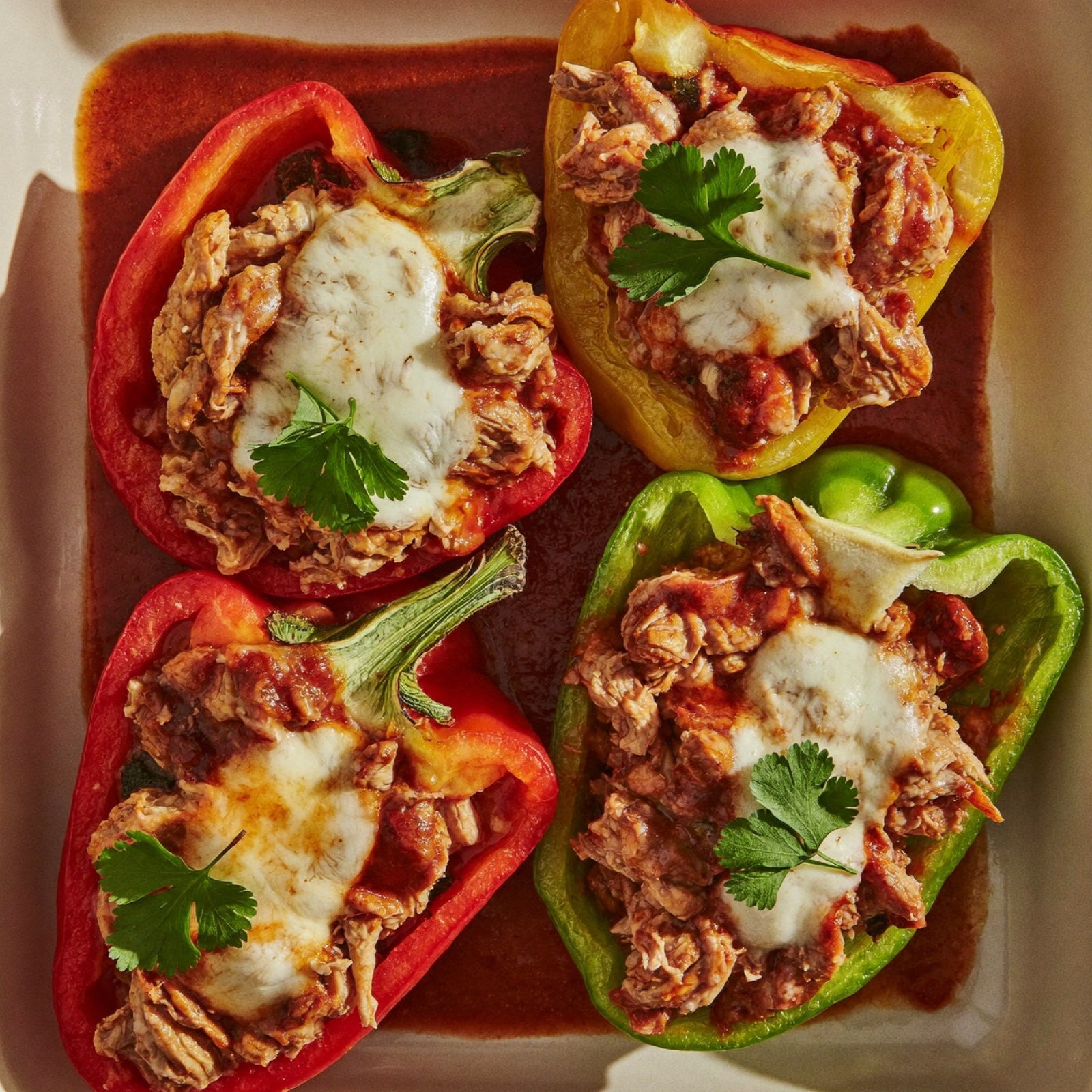 Tinga Stuffed Peppers (Low-Carb)