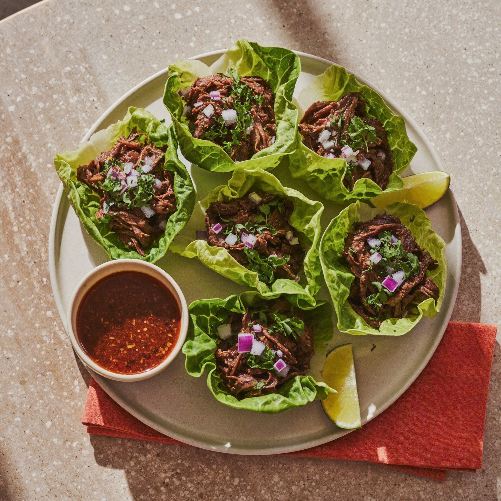 Birria Lettuce-Wrap Tacos (Low-Carb)