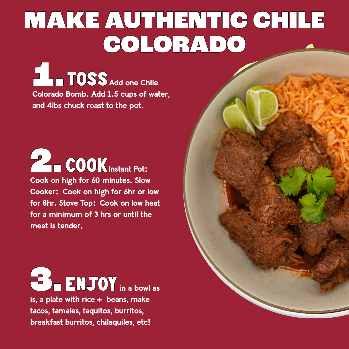 Chile Colorado Bomb – What Is Chile Colorado? Authentic Chile Colorado Recipe Made Easy with EZ Bombs – Easy Chile Colorado Recipe