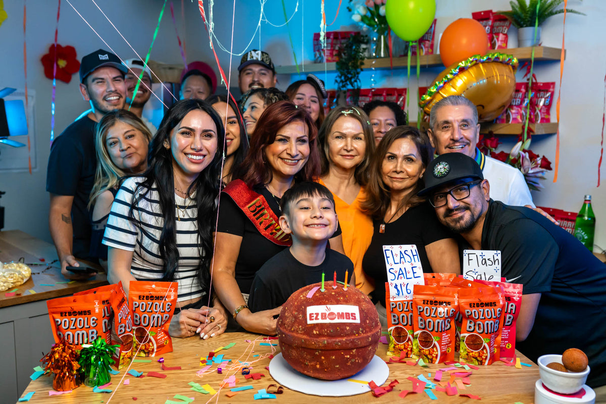 The EZ Bombs family and team celebrating with the flavors